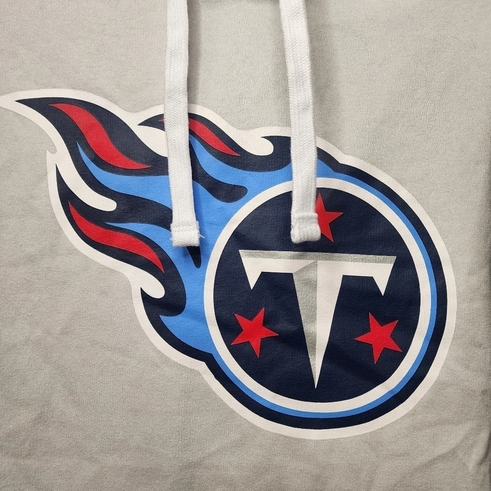 Fanatics Tennessee Titans Mens Hoodie Sweatshirt Navy Blue White and Red Unisex
